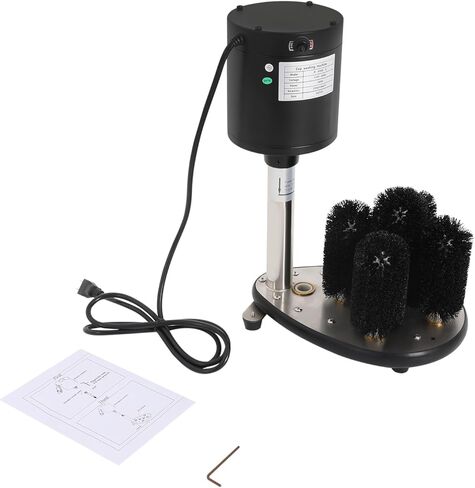 Heavy-Duty Commercial Glass Washer, 5-Brush 1/3HP Electric Wine Glass Cleaning Machine for Bar, Restaurant, Cafe - Professional Cup Washer for Beer Mugs, Red Wine Glasses, Champagne Flutes (Black) in Saudi Arabia