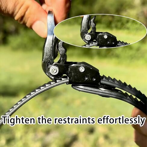 ربطات عنق بسقاطة شديدة التحمل وقابلة لإعادة الاستخدام، أربطة كابل قفل قابلة للتعديل مقاس 12 و20 بوصة مع تصميم قفل حزام، إبزيم من الفولاذ المقاوم للصدأ، أشرطة تأمين سوداء مقاومة للأشعة فوق البنفسجية في الهواء الطلق (6 قطع/20 بوصة) in Kuwait