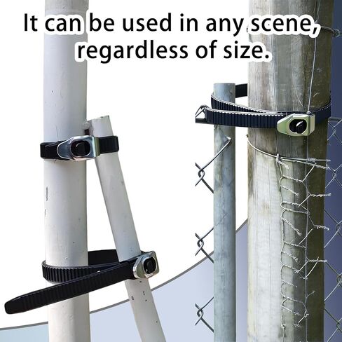 ربطات عنق بسقاطة شديدة التحمل وقابلة لإعادة الاستخدام، أربطة كابل قفل قابلة للتعديل مقاس 12 و20 بوصة مع تصميم قفل حزام، إبزيم من الفولاذ المقاوم للصدأ، أشرطة تأمين سوداء مقاومة للأشعة فوق البنفسجية في الهواء الطلق (6 قطع/20 بوصة) in Kuwait