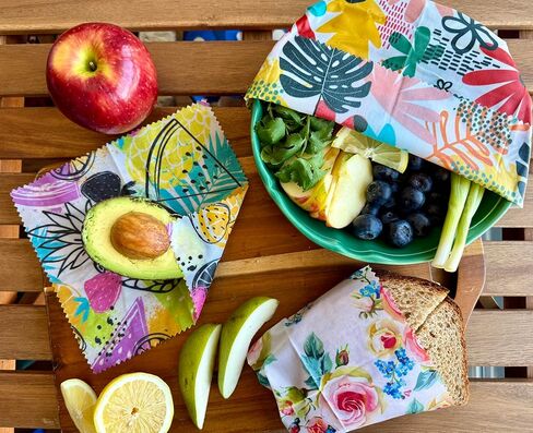 Beeswax Food Wraps (3-Pack S/M/L) – Reusable & Washable Food Storage Wraps, Plastic-Free Alternative for Sandwiches, Produce & Bowls in Saudi Arabia