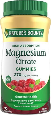 علكات المغنيسيوم من Nature's Bounty 270 ملجم، تدعم صحة العظام والأعصاب والعضلات والقلب (1)، 90 علكة in Saudi Arabia