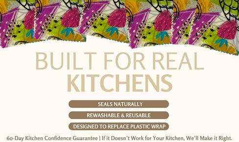 Beeswax Food Wraps (3-Pack S/M/L) – Reusable & Washable Food Storage Wraps, Plastic-Free Alternative for Sandwiches, Produce & Bowls in Saudi Arabia