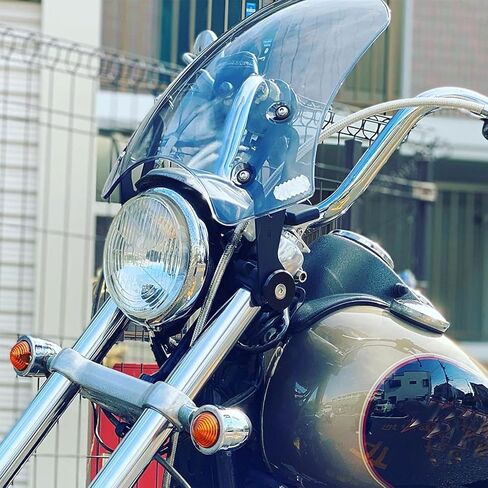 Motorcycle WindScreen for Universal Har-ley FXST Softail/FXSTB Night Train FXDC Wide Glide/FXSB Breakout/FXDL Low Rider Windshield Windproof Protector Fairing Wind Deflector (Grey Smoke) in Kuwait