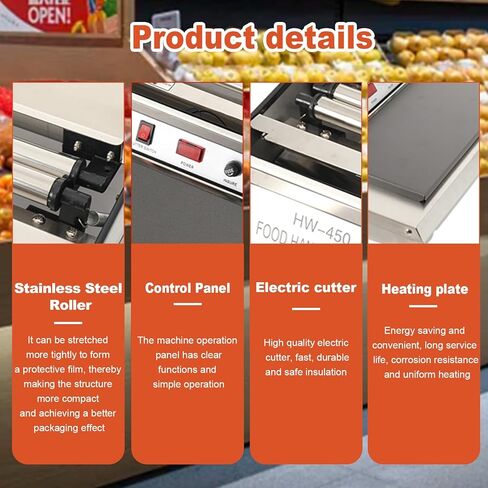 17.7 Inch / 450 mm Hand Wrapping Machine, Width Film Wrapper, Wrapping Machine for Food Packaging in Kuwait