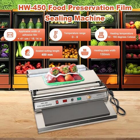 17.7 Inch / 450 mm Hand Wrapping Machine, Width Film Wrapper, Wrapping Machine for Food Packaging in Kuwait