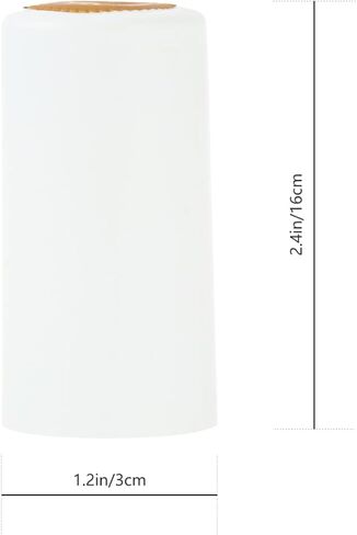 Hemoton Wine Bottle Heat Shrink Capsules White 100 Pcs Professional Heat Shrink Caps for Wine Bottles 2.36X2.36X1.18In Ideal for Winery Restaurant Home Use in Saudi Arabia