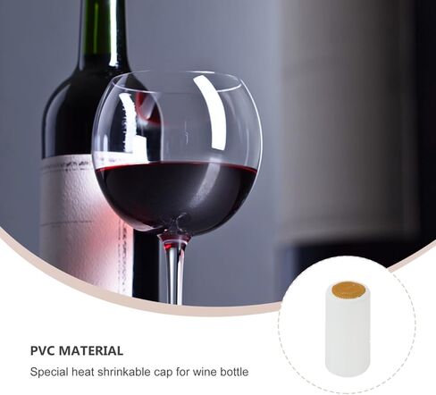 Hemoton Wine Bottle Heat Shrink Capsules White 100 Pcs Professional Heat Shrink Caps for Wine Bottles 2.36X2.36X1.18In Ideal for Winery Restaurant Home Use in Saudi Arabia