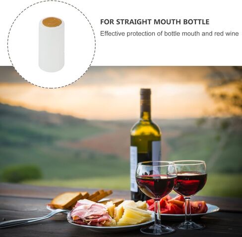 Hemoton Wine Bottle Heat Shrink Capsules White 100 Pcs Professional Heat Shrink Caps for Wine Bottles 2.36X2.36X1.18In Ideal for Winery Restaurant Home Use in Saudi Arabia