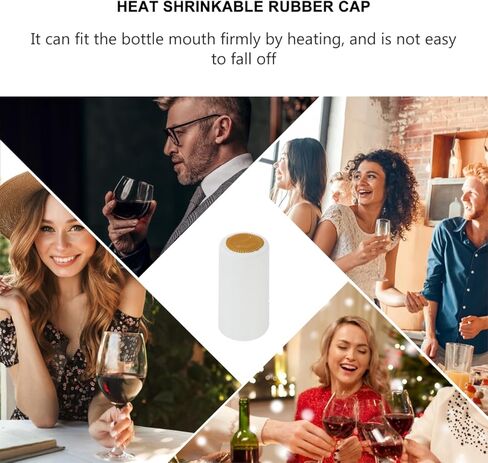Hemoton Wine Bottle Heat Shrink Capsules White 100 Pcs Professional Heat Shrink Caps for Wine Bottles 2.36X2.36X1.18In Ideal for Winery Restaurant Home Use in Saudi Arabia