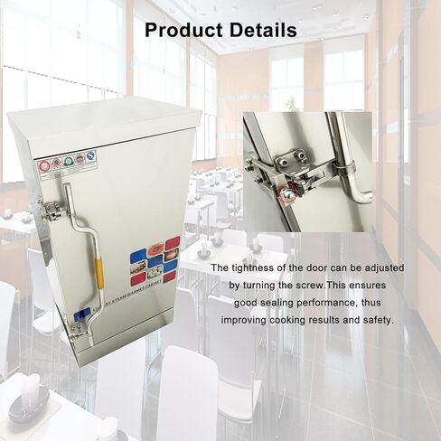 Commercial Electric Food Steamer Multi-function Stainless Steel Steam Warmer Cabinet with 12 Trays 110V 12KW 0.02Mpa Max Pressure in Kuwait