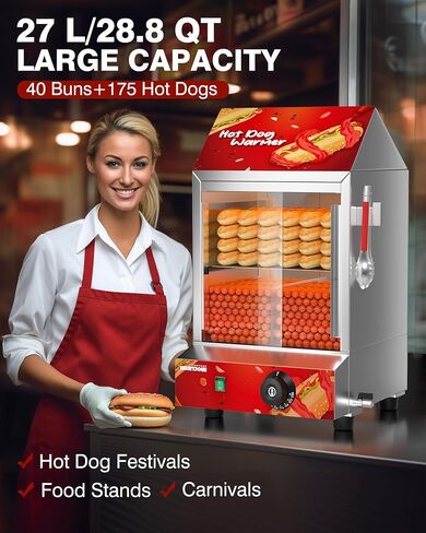 WantJoin Commercial 2-Tier Hot Dog Steamer in Saudi Arabia