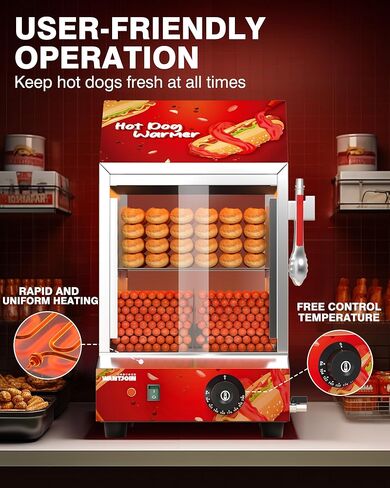 WantJoin Commercial 2-Tier Hot Dog Steamer in Saudi Arabia