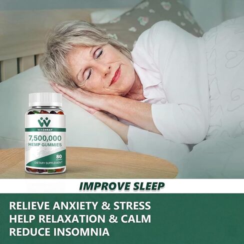 صمغ القنب العضوي عالي الفعالية لتخفيف الألم والقلق أثناء النوم، قوة إضافية متقدمة صالحة للأكل، مستخلص زيت القنب النقي المريح، صمغ منخفض السكر (3 عبوات) in Kuwait