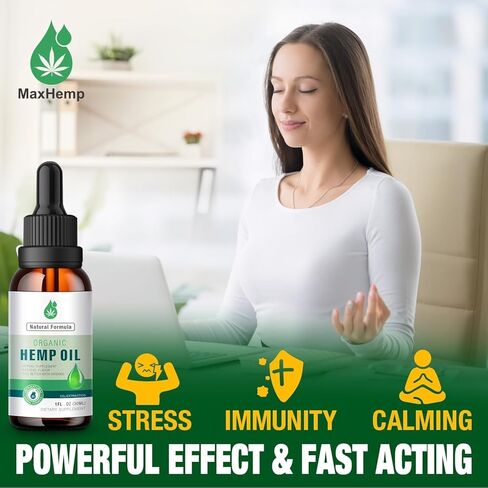 2 Pack Hemp Oil Organic Premium for Pain Relief, Skin, Anxiety - 2,800,000 Maximum Strength - 100% Natural Hemp Drops Tincture - Hemp Oils with Vegan, Non-GMO Grown in Saudi Arabia