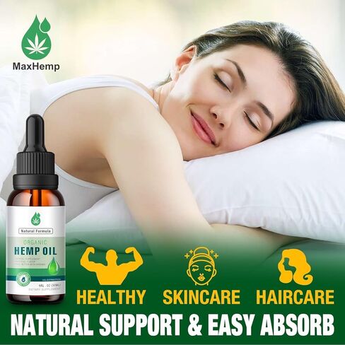 2 Pack Hemp Oil Organic Premium for Pain Relief, Skin, Anxiety - 2,800,000 Maximum Strength - 100% Natural Hemp Drops Tincture - Hemp Oils with Vegan, Non-GMO Grown in Saudi Arabia