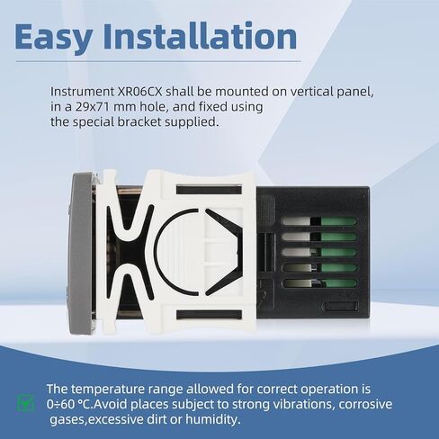 for Dixell XR06CX-4N1F1 Temperature Controllers, Programmable Digital Thermostat with Sensor Probe Fit for 120V 50-60hz Commercial Refrigerators/Freezer (Includes Mounting Hardware) in Kuwait