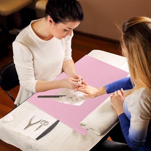 125 Pack Dental Bibs Disposable 3 Ply Dental Bibs Waterproof Pink Dental Bibs for Nail Salon, Dental Clinic, Pet Feeding, Tattoo Shop in Kuwait