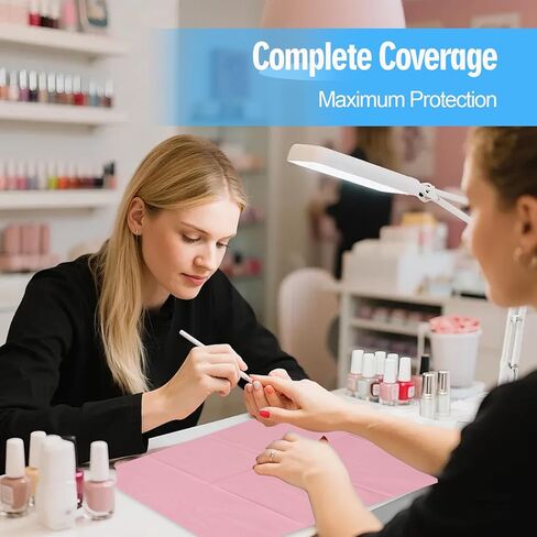 90-Pack Disposable Dental Bibs (13" x 18") – Pink Absorbent Surface Bibs with Waterproof Backing for Tattoo, Nail & Lash Salon in Kuwait