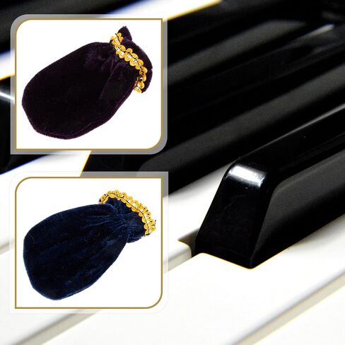 Veemoon 6pcs Piano Pedal Protective Covers Velvet Sleeve Set Black and Dark Red Piano Foot Pad Protectors for Musical Instruments and Keyboard Pedals in Saudi Arabia
