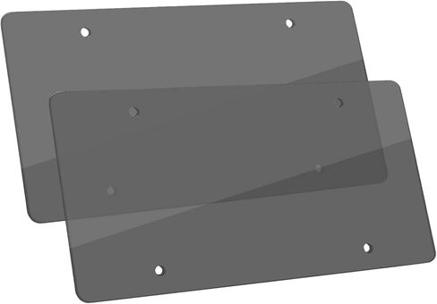 Flat Clear License Plate Cover 2 Pack of Heavy Duty Shields Unbreakable (Clear-B) in Saudi Arabia