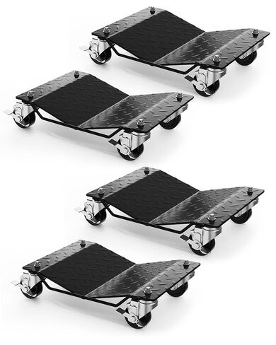 Wheel Dolly Set of 4, Car Moving Dolly 6000LBS Heavy-Duty Cart for Moving Cars, Trucks, Trailers, Motorcycles, and Boats, Black in Saudi Arabia