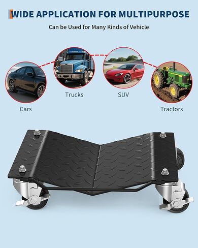 Wheel Dolly Set of 4, Car Moving Dolly 6000LBS Heavy-Duty Cart for Moving Cars, Trucks, Trailers, Motorcycles, and Boats, Black in Saudi Arabia