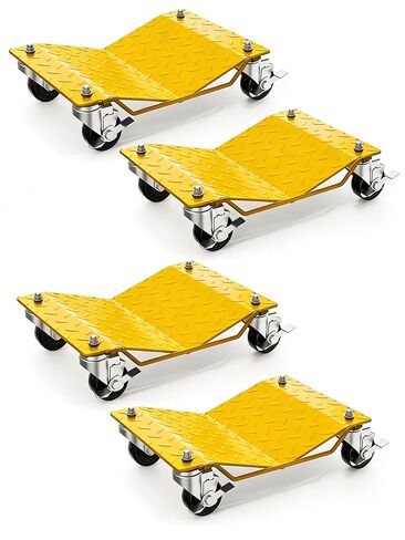 Wheel Dolly Set of 4, Car Moving Dolly 6000LBS Heavy-Duty Cart for Moving Cars, Trucks, Trailers, Motorcycles, and Boats, Black in Saudi Arabia
