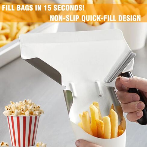 Stainless Steel French Fry & Popcorn Scoop – Quick-Fill Multipurpose Utensil for Snacks, Ice, Dry Goods in Kuwait