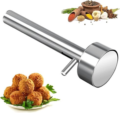 Falafel Scoop Maker, Stainless Steel Falafel Press Mold, Easy to Use and Clean, Non-Stick Meatball Press, Scoops, Middle Eastern Kitchen Tool (4cm) in Kuwait
