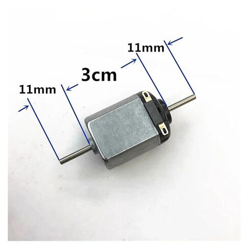 DC 1.5V-3V 14000RPM Mini 130 Motor Dual Shaft Double 2mm Axis DIY in Kuwait