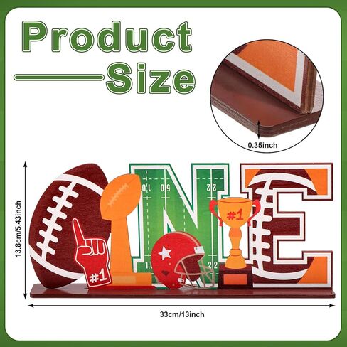 First Year Down Birthday Party Decorations 1st Football Birthday Decorations Wooden Table Centerpiece First Year Down One Sign for Boys Football Theme Touchdown Birthday Party Decor in Kuwait