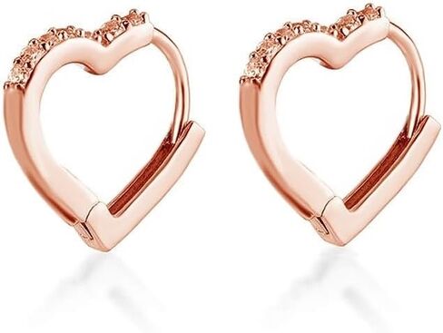 تشيكوسلوفاكيا الحب القلب Huggie أقراط هوب صغيرة للنساء الفتيات المراهقات 925 الفضة الاسترليني كريستال القلب Daith الغضروف مسمار الحد الأدنى الأطواق النائمة لطيف عيد ميلاد عيد الميلاد عيد الحب هدايا عيد الأم المجوهرات in Kuwait