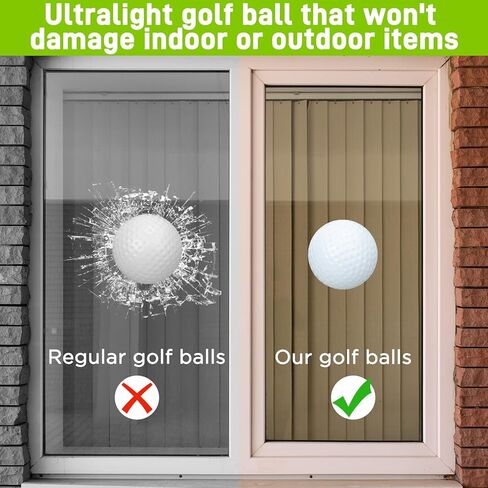 Yunsailing 200 Pcs Plastic Practice Golf Balls Limited Flight Training Golf Balls with 2 Mesh Bags for Indoor Outdoor Backyard Driving Range(White) in Saudi Arabia
