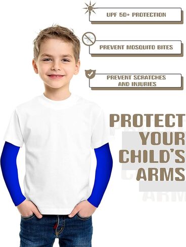 Geyoga 10 Pairs Kids Arm Sleeves Ice Cream Arm Sleeves Baseball Youth UV Protection Anti-slip Silk Covers in Kuwait