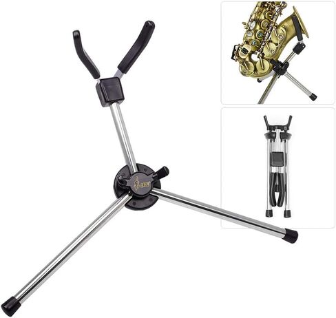 Foldable Soprano Saxophone Stand Portable Sax Metal Floor Stand Holder with Carry Bag in Saudi Arabia