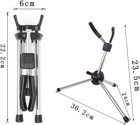 Foldable Soprano Saxophone Stand Portable Sax Metal Floor Stand Holder with Carry Bag in Saudi Arabia