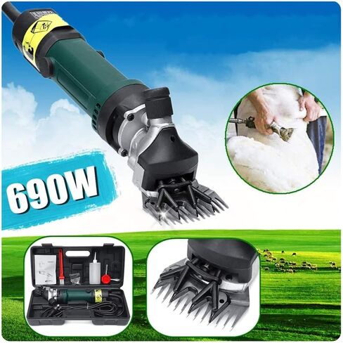 مقصات الأغنام iproods، ماكينة قص الأغنام الكهربائية الاحترافية بقدرة 750 وات مع 6 سرعات، مجموعة أدوات قص الماشية في المزرعة مناسبة للحيوانات ذات المعطف السميك مثل الأغنام والألبكة والماعز (تأتي مع شفرات احتياطية) in Kuwait