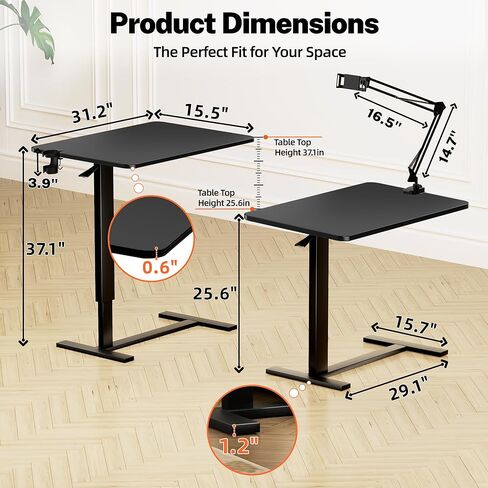 Adjustable Overbed Bedside Table with Wheels(31.2" W), Hospital Bed Table Over The Bed, Mobile Standing Desk Rolling Computer Cart, Laptop Desk with Cup Holder, Phone & Tablet Holder in Saudi Arabia