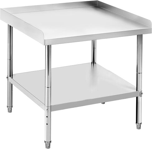 30"x30"x30" Stainless Steel Equipment Grill Stand Table, NSF Certified, 400 lbs Capacity, Adjustable Height Legs, 2" Edge Baffle, for Restaurant, Kitchen, Hotel, Home in Saudi Arabia