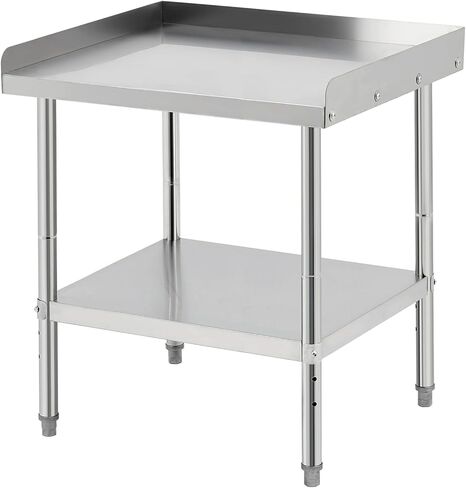 Equipment Grill Stand Table 12x24x30 Inch Stainless Steel NSF Certified 400 Lbs Capacity with Adjustable Legs, 2" Edge Baffle, for Hotel, Home, Commercial Restaurant Kitchen in Kuwait
