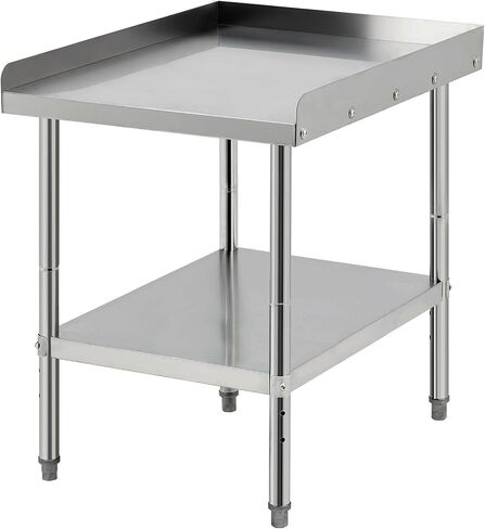Equipment Grill Stand Table 12x24x30 Inch Stainless Steel NSF Certified 400 Lbs Capacity with Adjustable Legs, 2" Edge Baffle, for Hotel, Home, Commercial Restaurant Kitchen in Kuwait