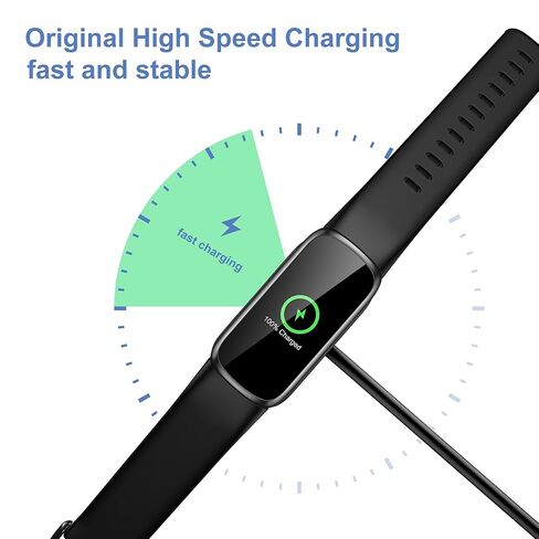 كابل شاحن بديل لـ Fitbit Charge 6/Charge 5/Luxe Fitness Tracker (3.3 قدم/1 حزمة) in Kuwait