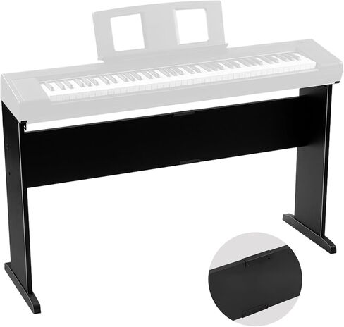 AODSK Universal Wooden Stand for Digital Pianos, Reinforced Edition, Adjustable Width Digital Piano Rack—Sturdy, Non-Slip, Scratch-Resistant Design, Compatible with Multiple Keyboards in Saudi Arabia