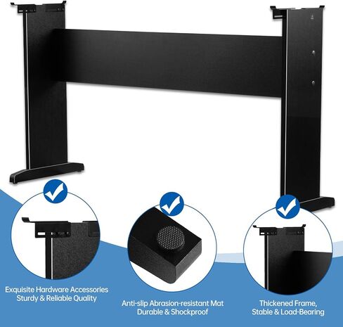 AODSK Universal Wooden Stand for Digital Pianos, Reinforced Edition, Adjustable Width Digital Piano Rack—Sturdy, Non-Slip, Scratch-Resistant Design, Compatible with Multiple Keyboards in Saudi Arabia
