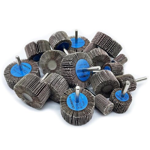 20 Pcs Flap Wheel 1/4 Shank Set, 60/80/120/240 Grit Flap Wheels for Drill & Die Grinder, Aluminum Oxide Flap Wheel Sander, Sanding Wheel for Metal Wood in Saudi Arabia