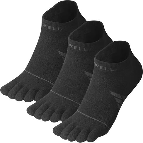 VWELL Toe Socks for Men/Women, COOLMAX Five Finger Socks, Compression Athletic Running Socks Ankle Toe Socks (3Pairs) in Saudi Arabia