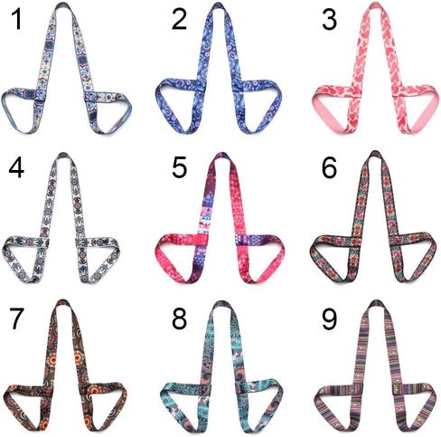 Adjustable Yoga Mat Carry Strap Multicolor Fitness Sling for Sports Equipment in Saudi Arabia