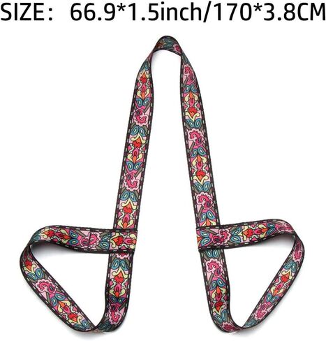 Adjustable Yoga Mat Carry Strap Multicolor Fitness Sling for Sports Equipment in Saudi Arabia