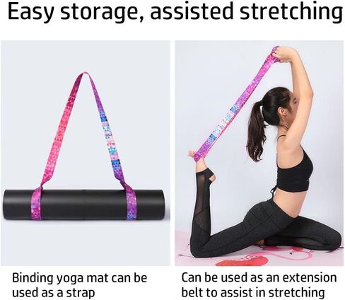 Adjustable Yoga Mat Carry Strap Multicolor Fitness Sling for Sports Equipment in Saudi Arabia