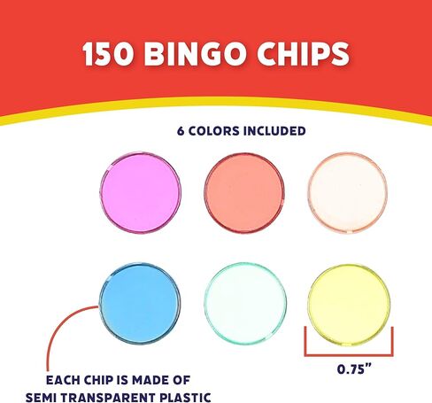 Popular Playthings Classic Bingo Game Kit, Metal Cage with Reusable Cards and Marker Chips, Board Game Set for Adults and Kids - 18 Cards & 150 Chips in Saudi Arabia